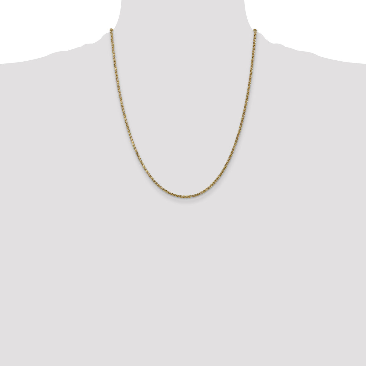 14k 1.05mm Spiga with Spring Ring Clasp Chain-PEN259-22