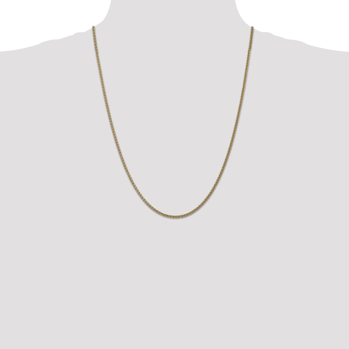 14k 1.05mm Spiga with Spring Ring Clasp Chain-PEN259-24