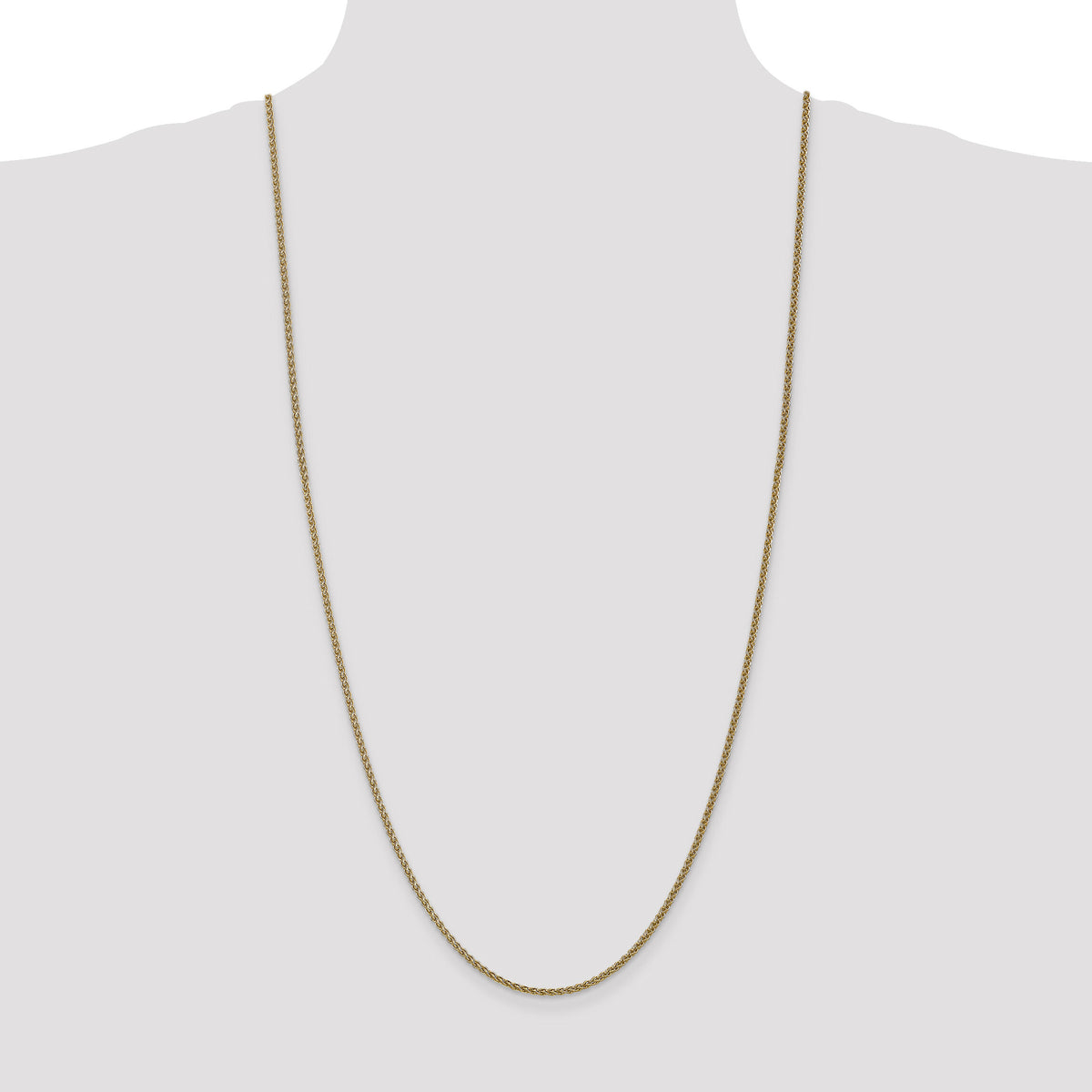 14k 1.05mm Spiga with Spring Ring Clasp Chain-PEN259-30