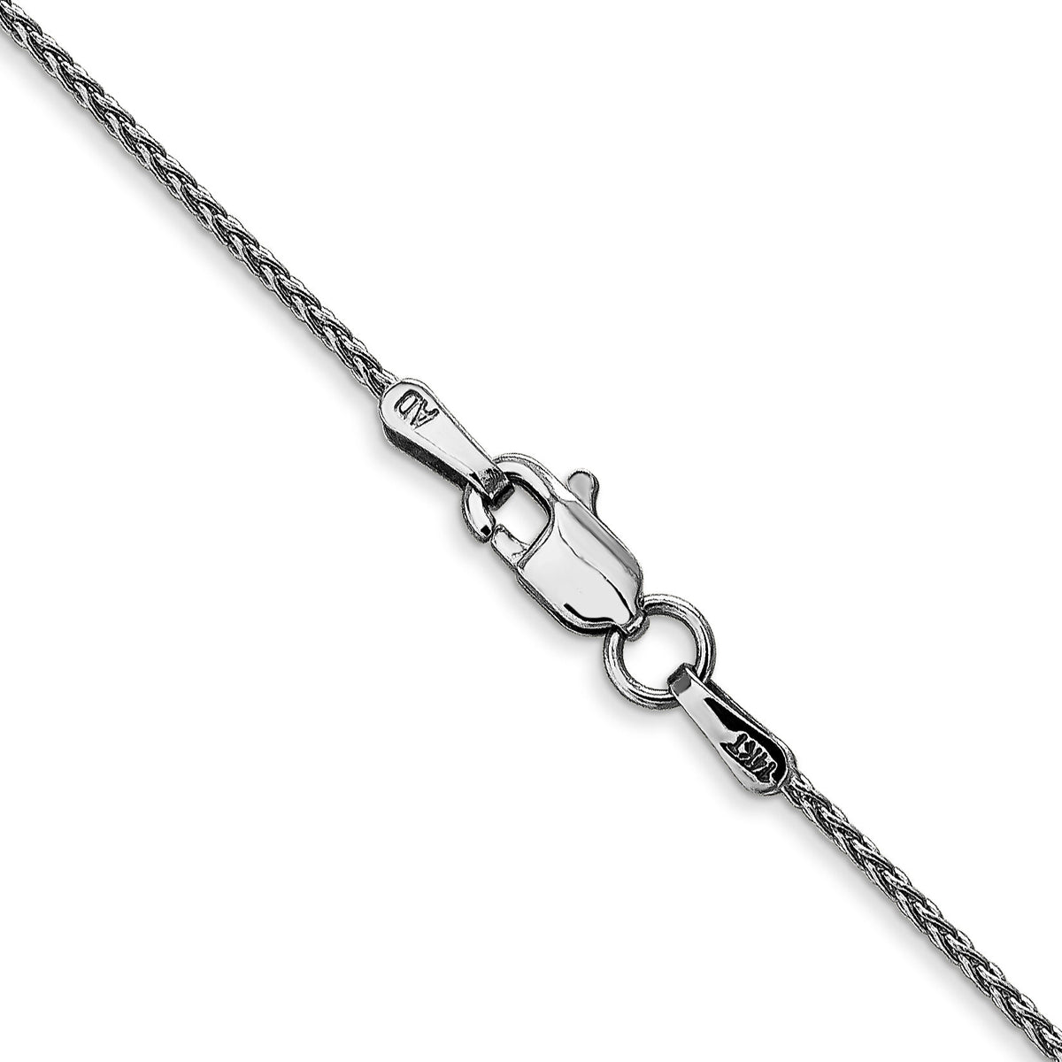 14k White Gold 1.2mm Parisian Wheat Chain-PEN261-14
