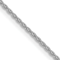 14k White Gold 1.2mm Parisian Wheat Chain-PEN261-24