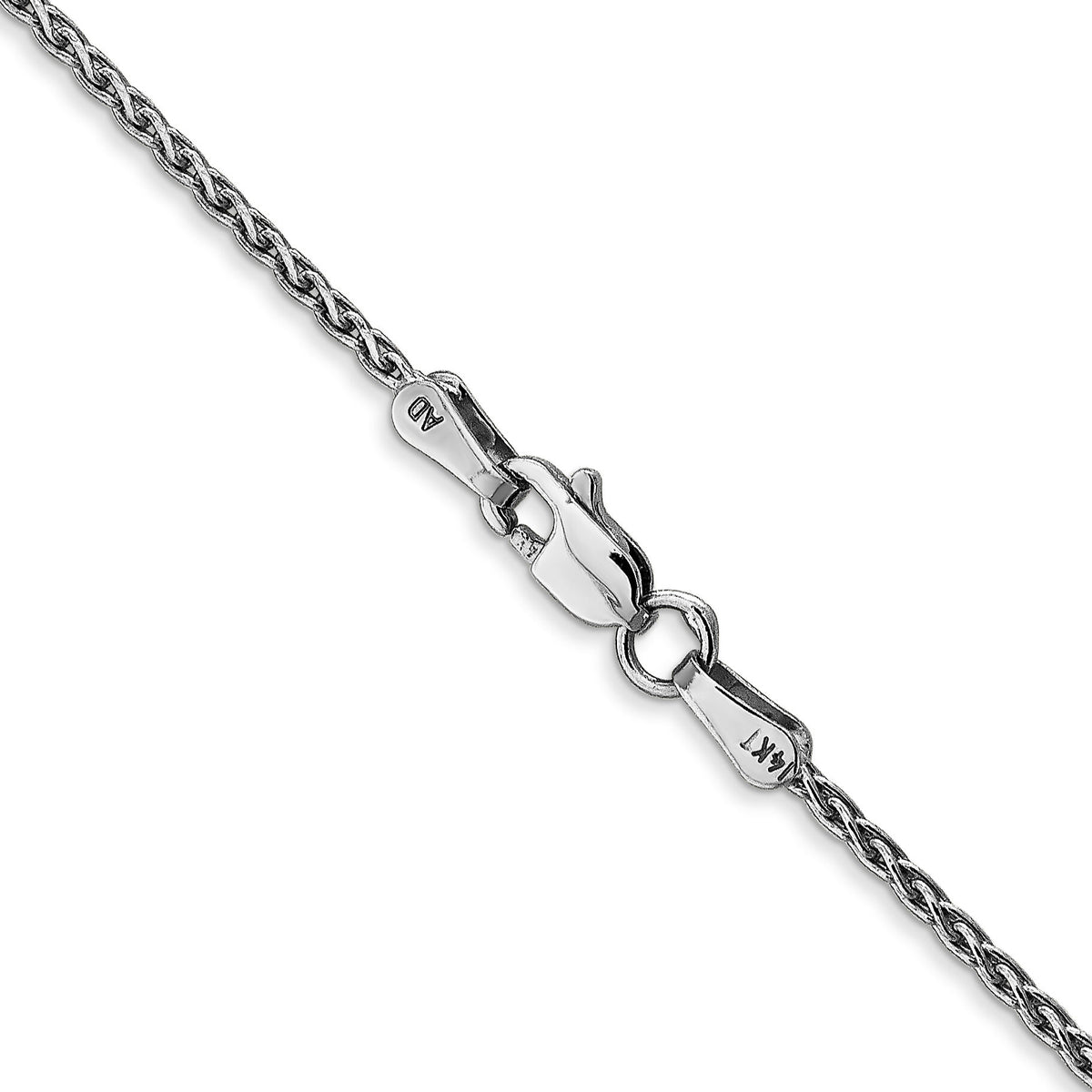 14k White Gold 1.5mm Parisian Wheat Chain-PEN262-30