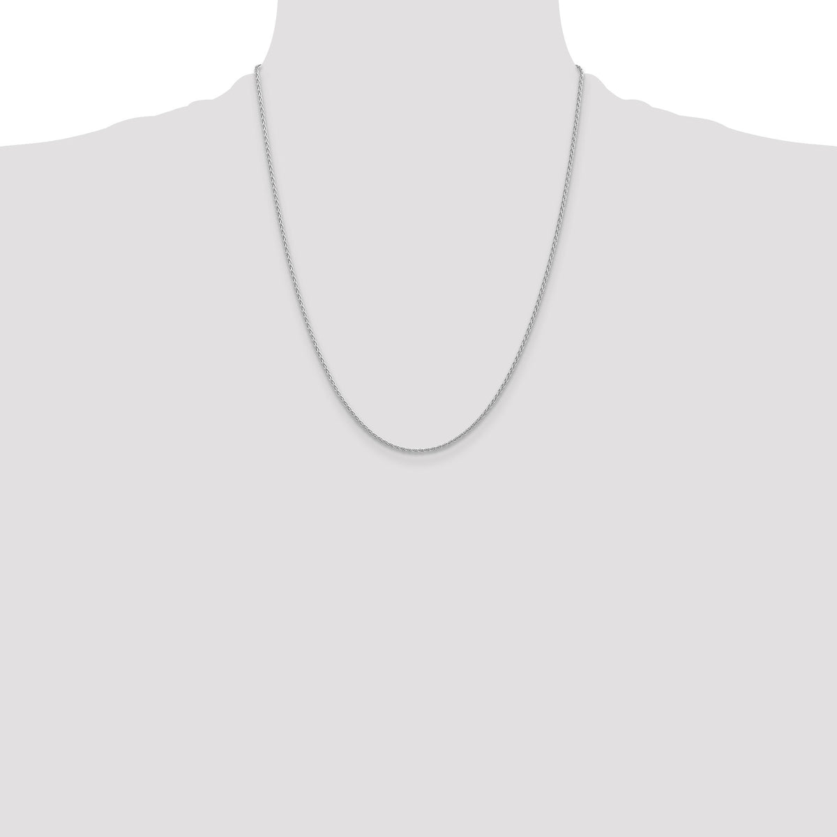 14k White Gold 1.5mm Parisian Wheat Chain-PEN262-22