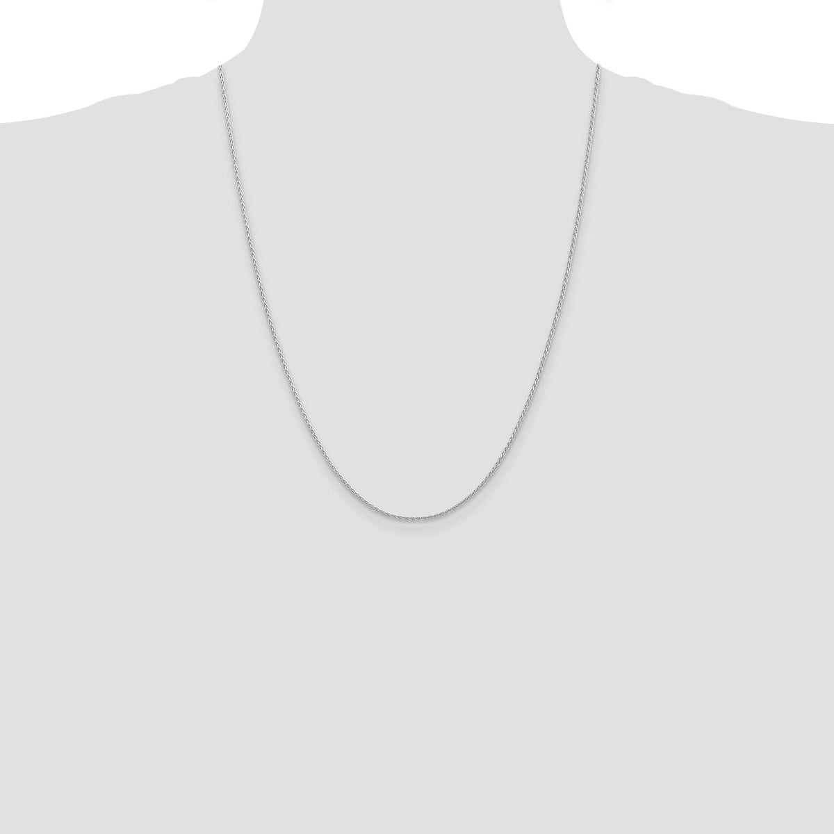 14k White Gold 1.5mm Parisian Wheat Chain-PEN262-24