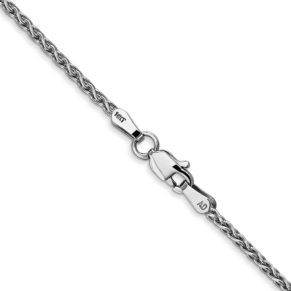 14k White Gold 1.75mm Parisian Wheat Chain-PEN263-18
