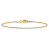14k 1.20mm Parisian Wheat Chain Anklet-PEN265-10