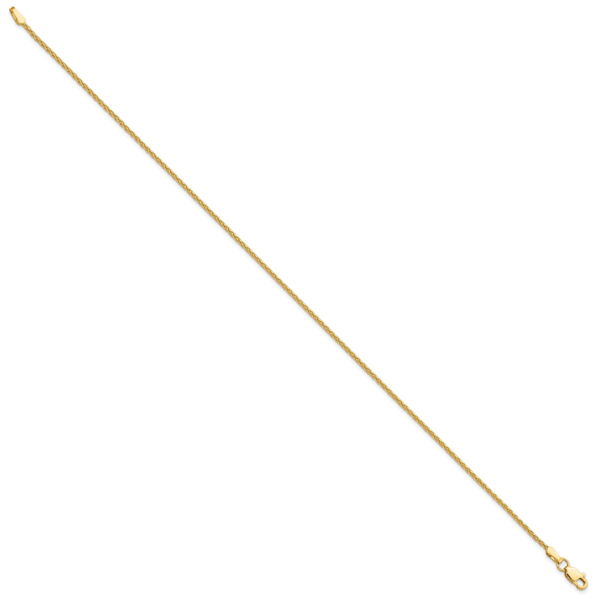 14k 1.5mm Parisian Wheat Chain Anklet-PEN266-9