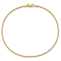14k 1.5mm Parisian Wheat Chain Anklet-PEN266-9