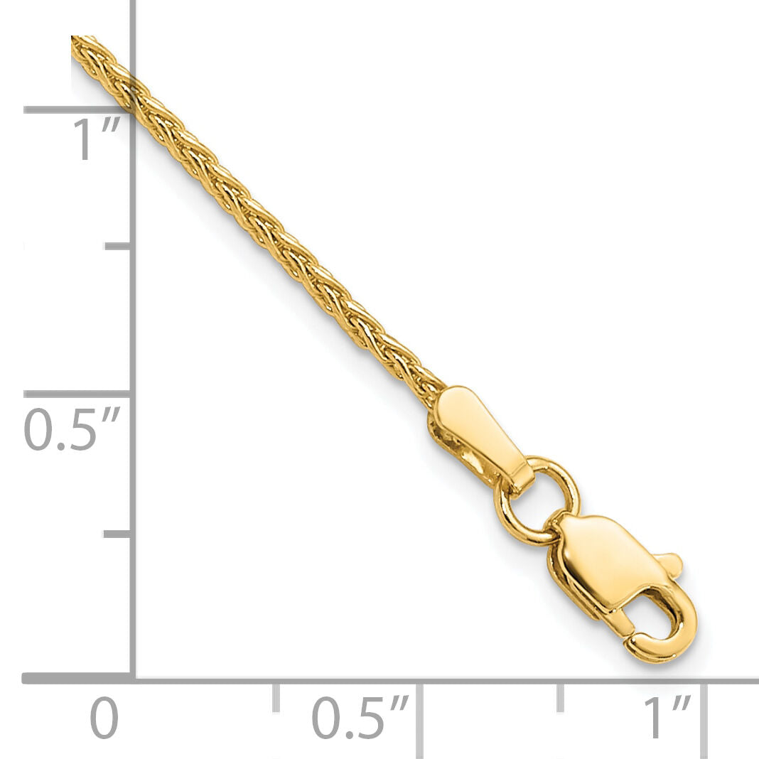 14k 1.5mm Parisian Wheat Chain Anklet-PEN266-9