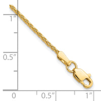 14k 1.5mm Parisian Wheat Chain Anklet-PEN266-9