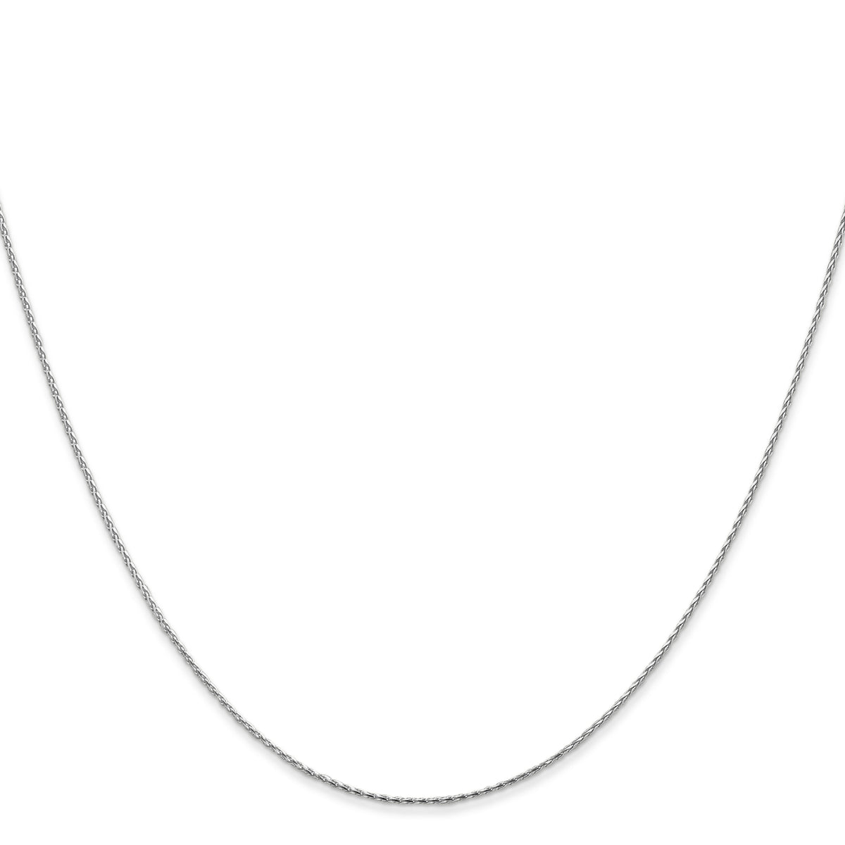 14k White Gold .8mm D/C Parisian Wheat Chain-PEN268-24