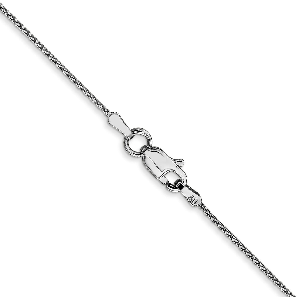 14k White Gold .8mm D/C Parisian Wheat Chain-PEN268-30