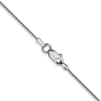 14k White Gold .8mm D/C Parisian Wheat Chain-PEN268-18