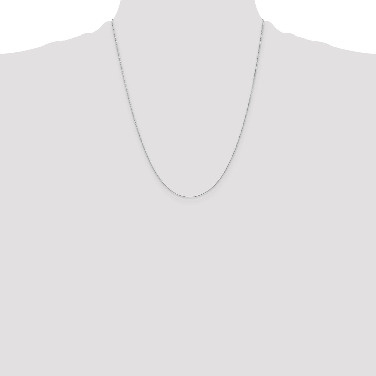 14k White Gold .8mm D/C Parisian Wheat Chain-PEN268-22