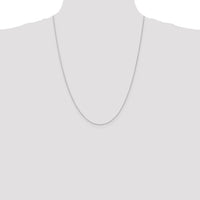 14k White Gold .8mm D/C Parisian Wheat Chain-PEN268-24