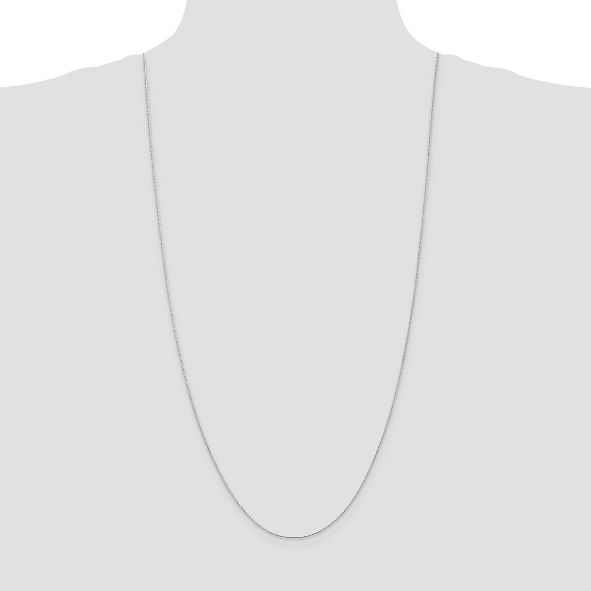 14k White Gold .8mm D/C Parisian Wheat Chain-PEN268-30