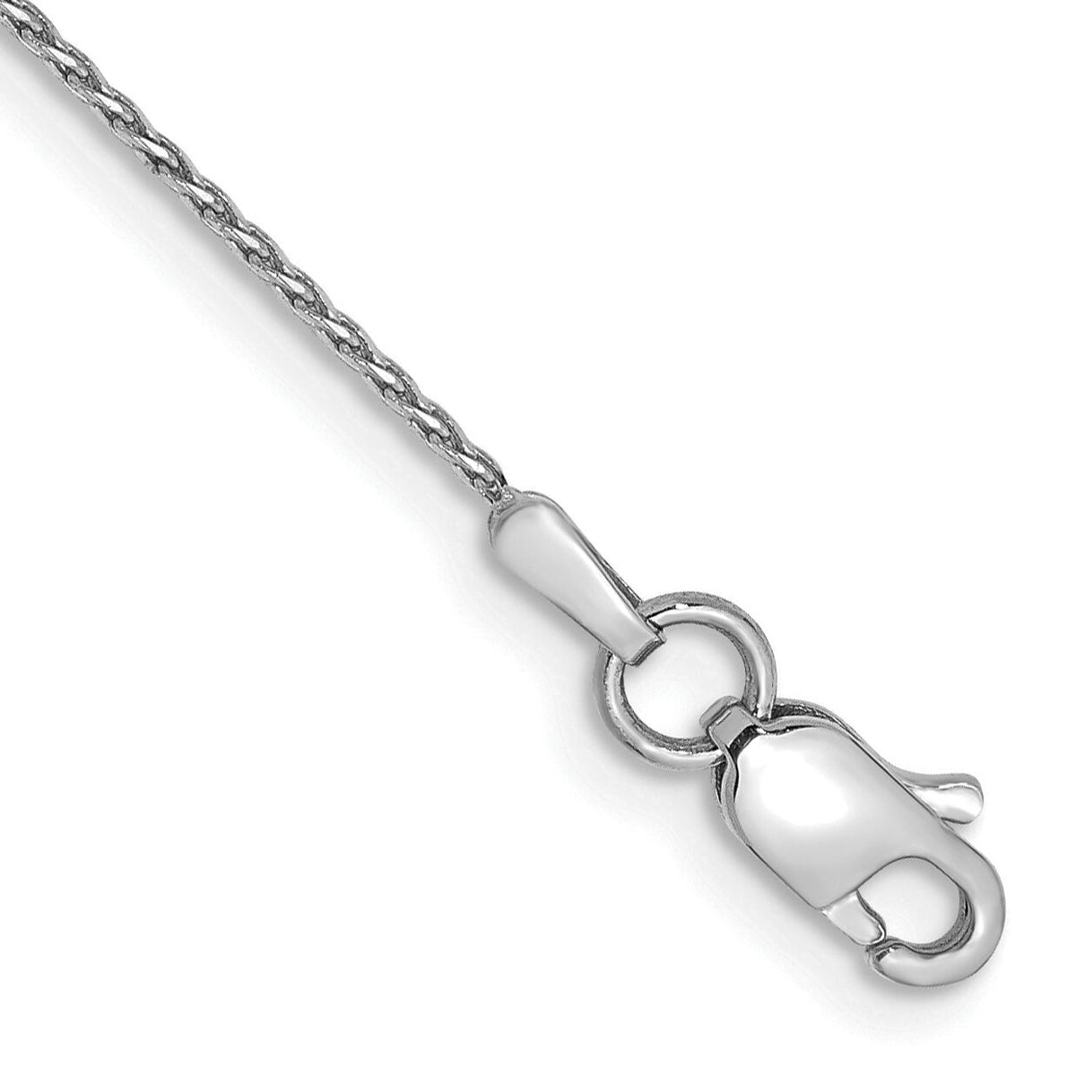 14k White Gold .8mm D/C Parisian Wheat Chain-PEN268-7