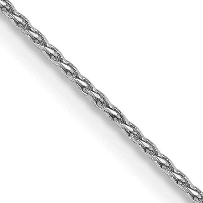 14k White Gold .8mm D/C Parisian Wheat Chain-PEN268-18