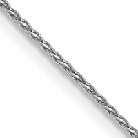 14k White Gold .8mm D/C Parisian Wheat Chain-PEN268-16