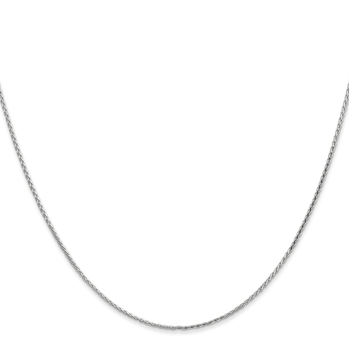 14k White Gold 1mm D/C Parisian Wheat Chain-PEN269-18