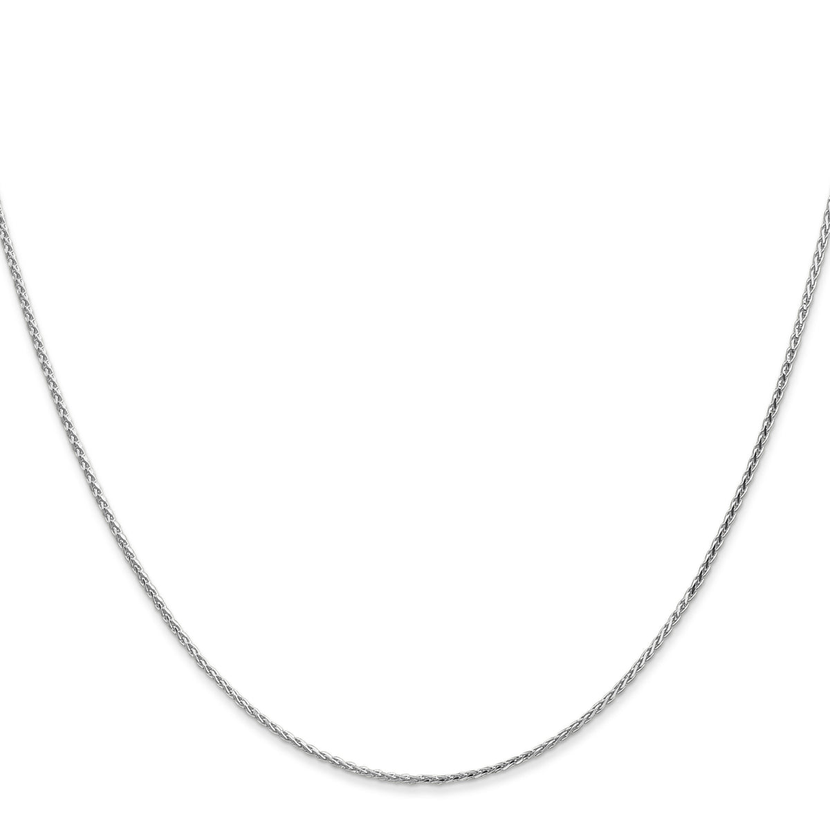 14k White Gold 1mm D/C Parisian Wheat Chain-PEN269-24