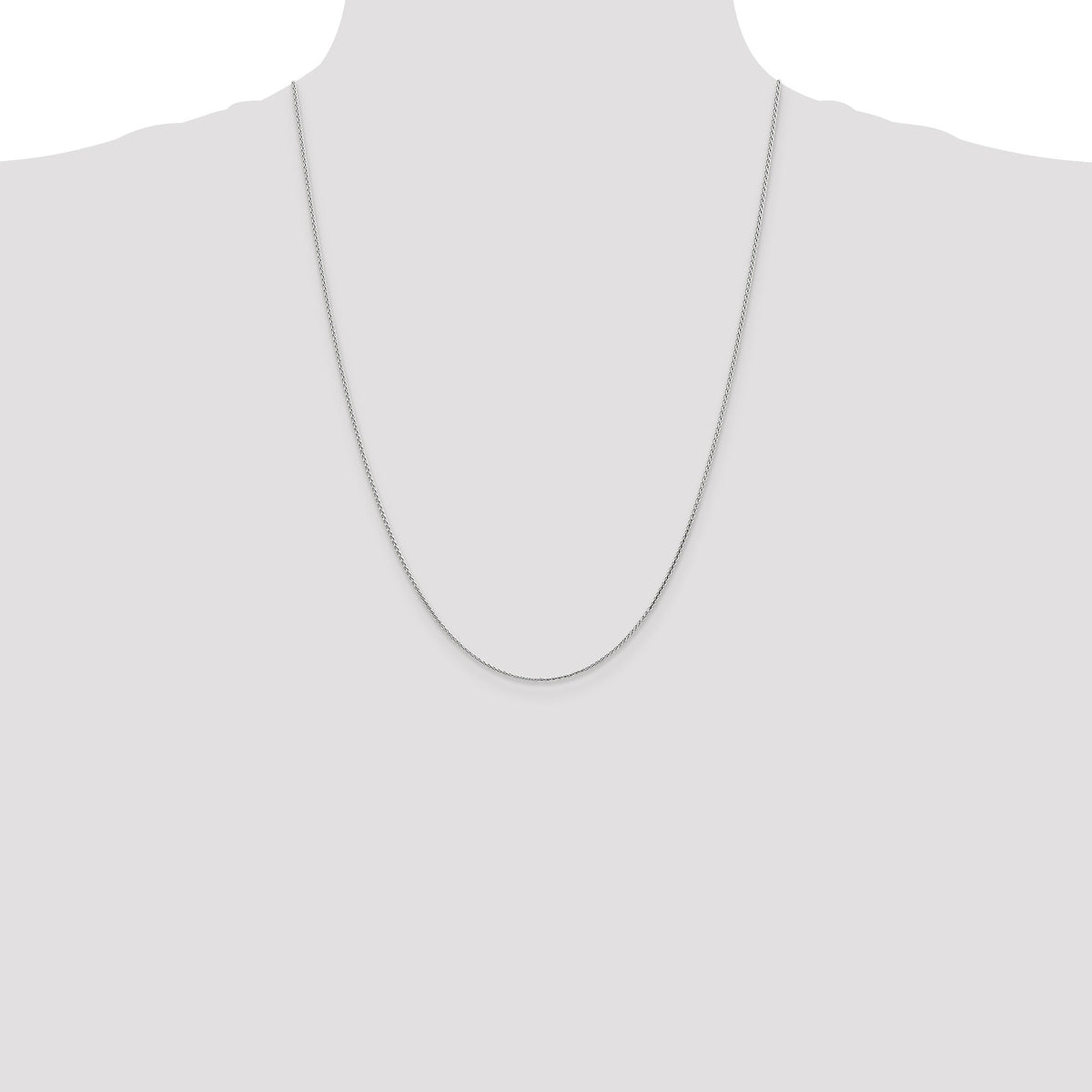 14k White Gold 1mm D/C Parisian Wheat Chain-PEN269-24