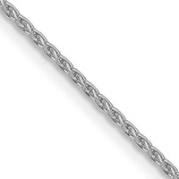 14k White Gold 1mm D/C Parisian Wheat Chain-PEN269-18
