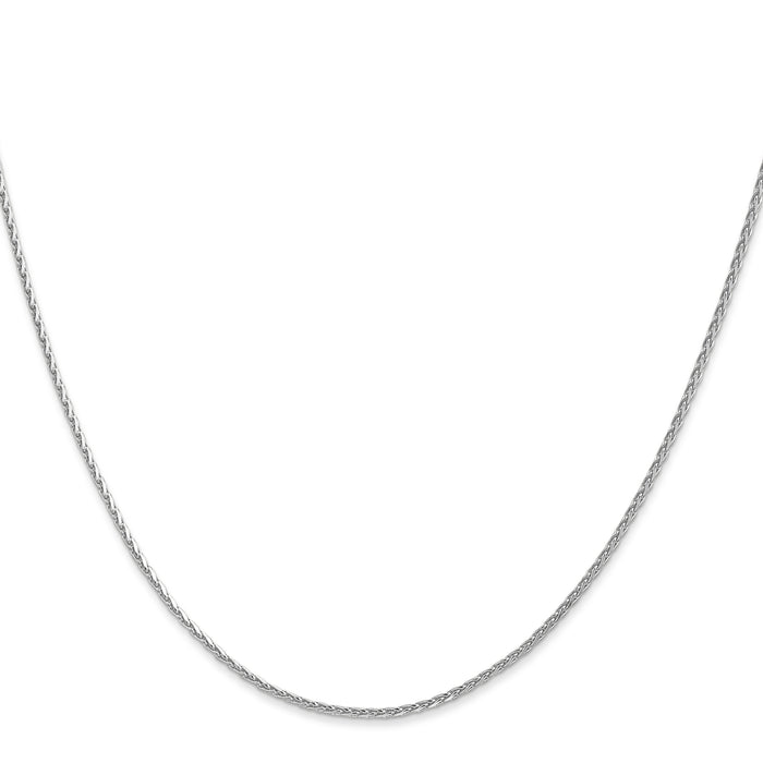14k White Gold 1.4mm D/C Parisian Wheat Chain-PEN270-24