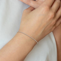 14K White Gold 1.4mm D/C Parisian Wheat Chain Anklet-PEN270-10