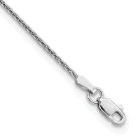 14K White Gold 1.4mm D/C Parisian Wheat Chain Anklet-PEN270-10