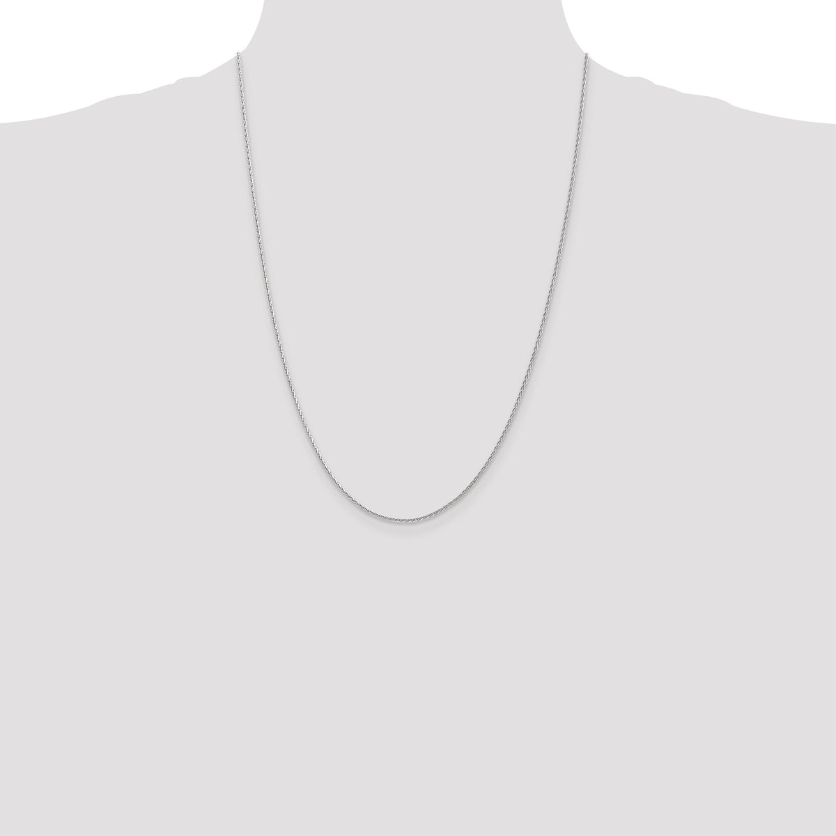 14k White Gold 1.4mm D/C Parisian Wheat Chain-PEN270-24