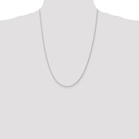 14k White Gold 1.4mm D/C Parisian Wheat Chain-PEN270-24