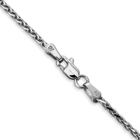 14k White Gold 1.6mm D/C Parisian Wheat Chain-PEN271-16