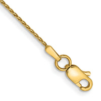 14k .8mm D/C Parisian Wheat Chain Anklet-PEN274-10