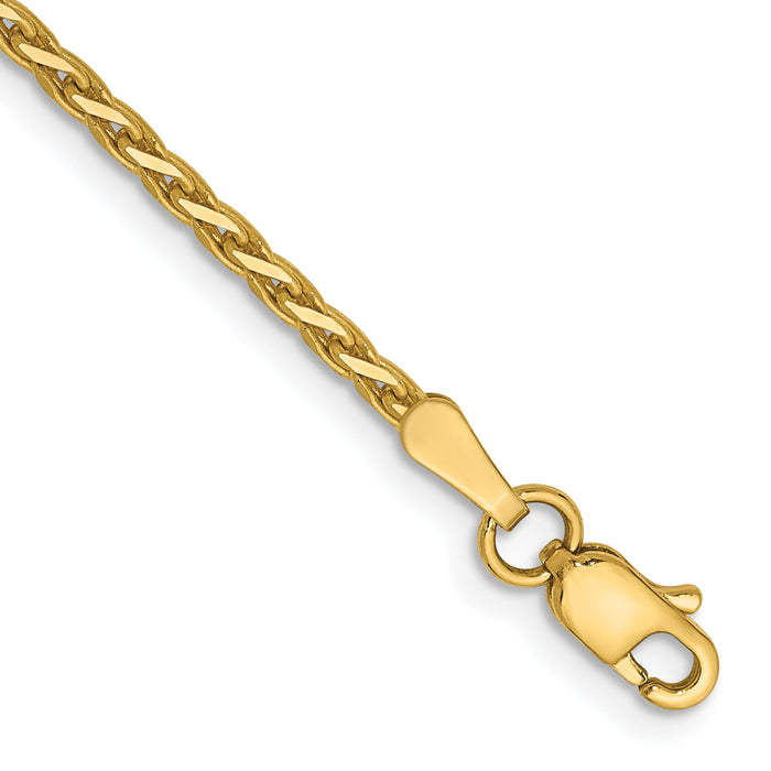 14K 1.6mm D/C Parisian Wheat Chain-PEN277-8