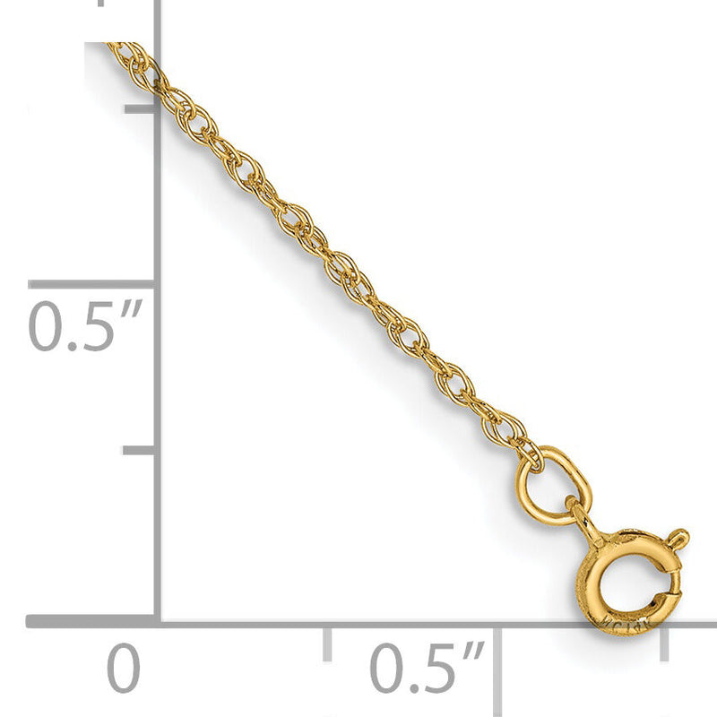 14k .8mm Light-Baby Rope Chain Anklet-PEN3-9
