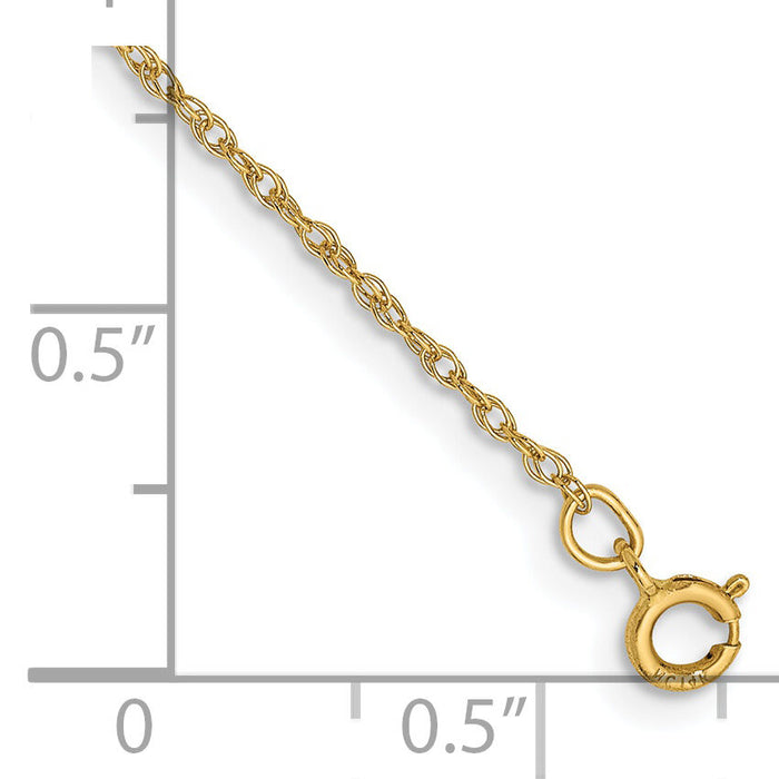 14k .8mm Light-Baby Rope Chain-PEN3-7