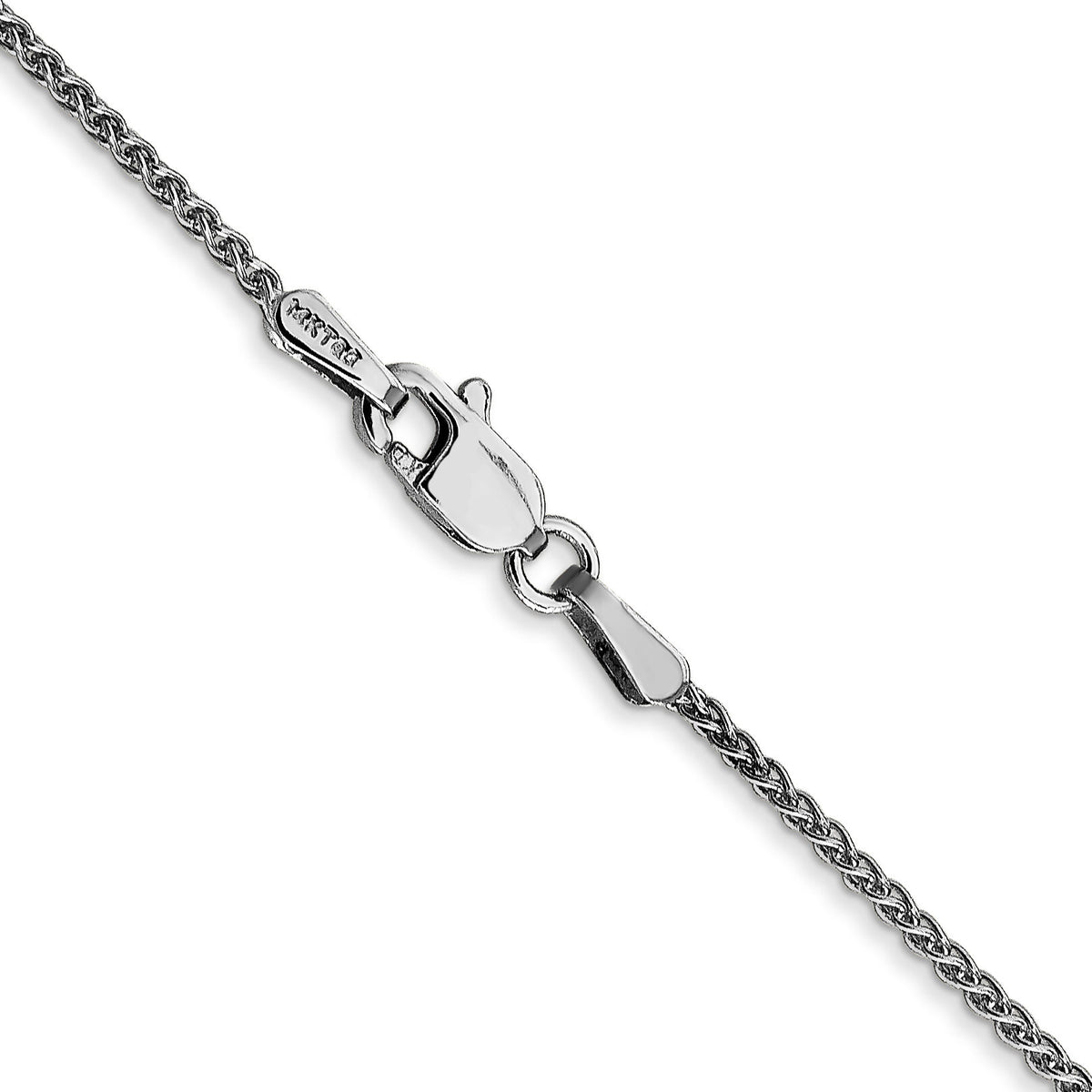 14k White Gold 1.25mm Spiga Chain-PEN31-24