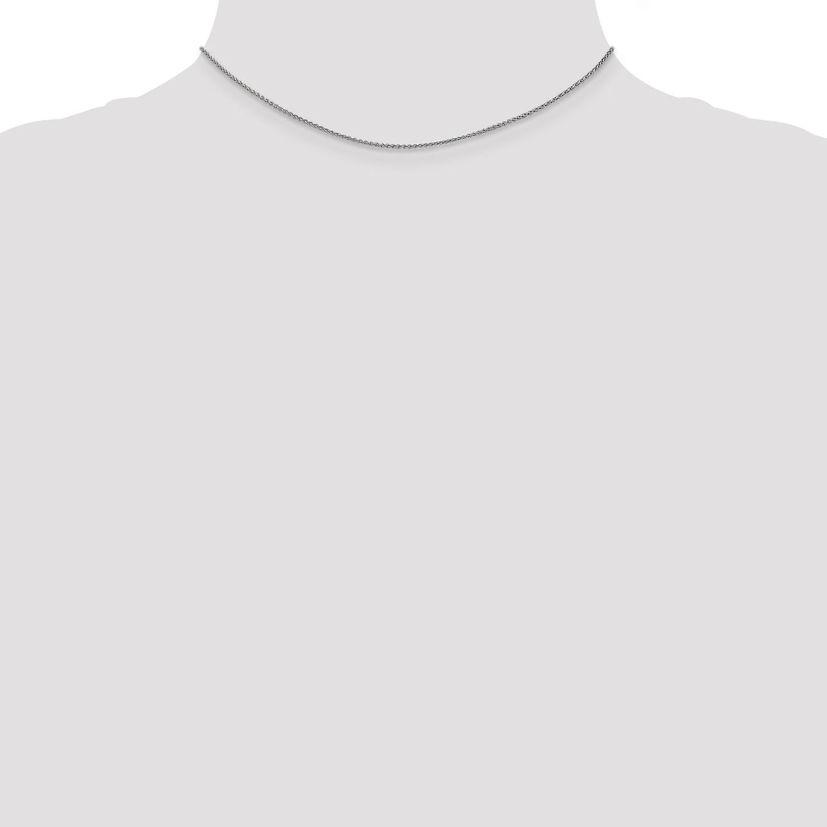 14k White Gold 1.25mm Spiga Chain-PEN31-14