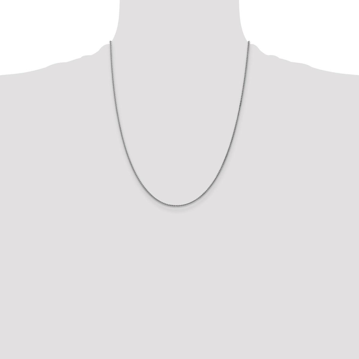 14k White Gold 1.25mm Spiga Chain-PEN31-22
