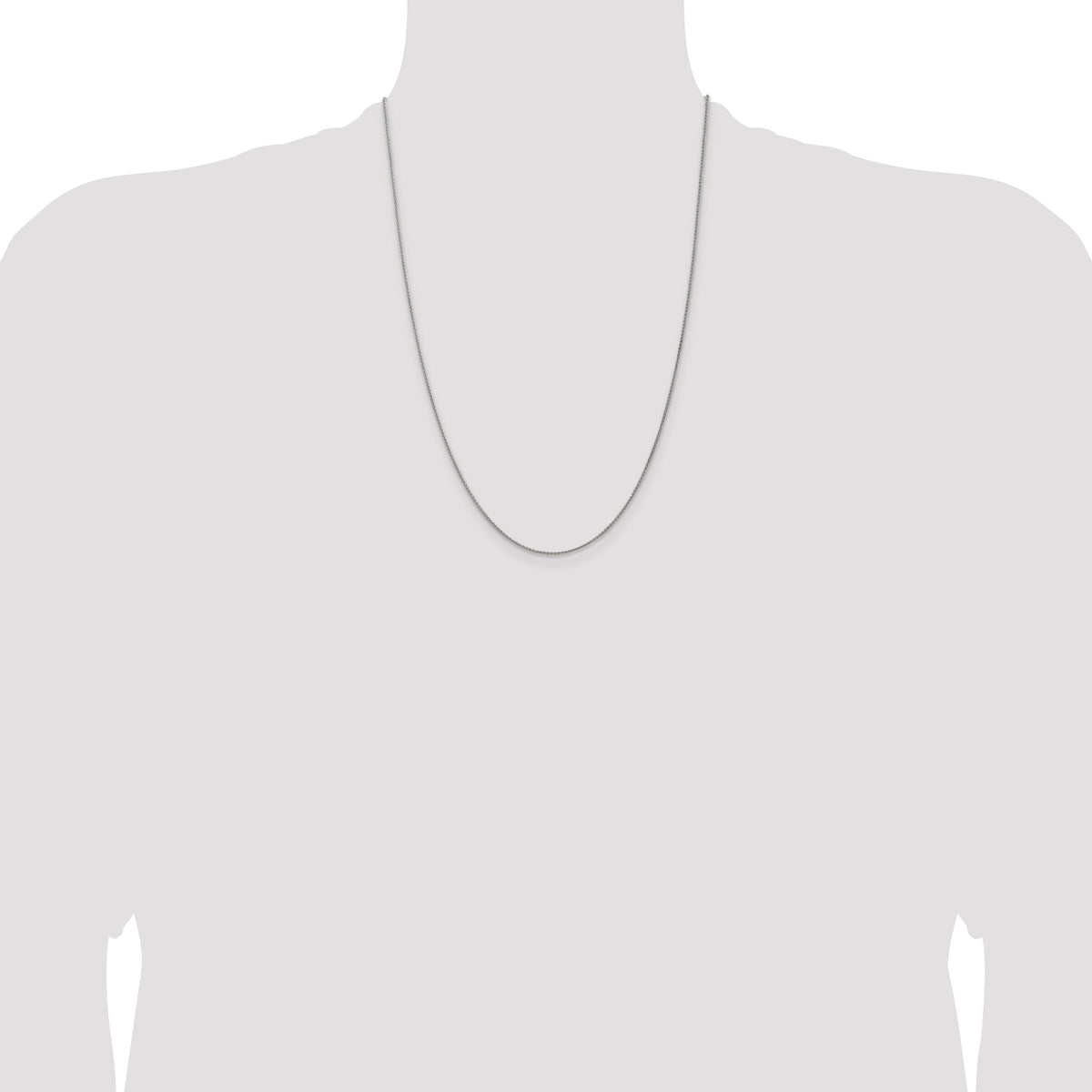 14k White Gold 1.25mm Spiga Chain-PEN31-24