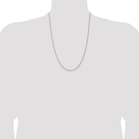 14k White Gold 1.25mm Spiga Chain-PEN31-24