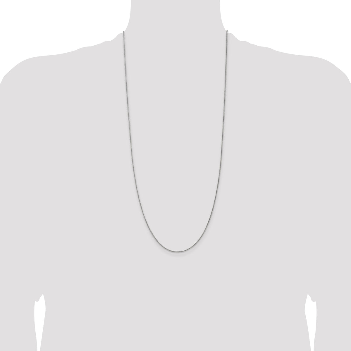 14k White Gold 1.25mm Spiga Chain-PEN31-30