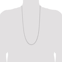 14k White Gold 1.25mm Spiga Chain-PEN31-30
