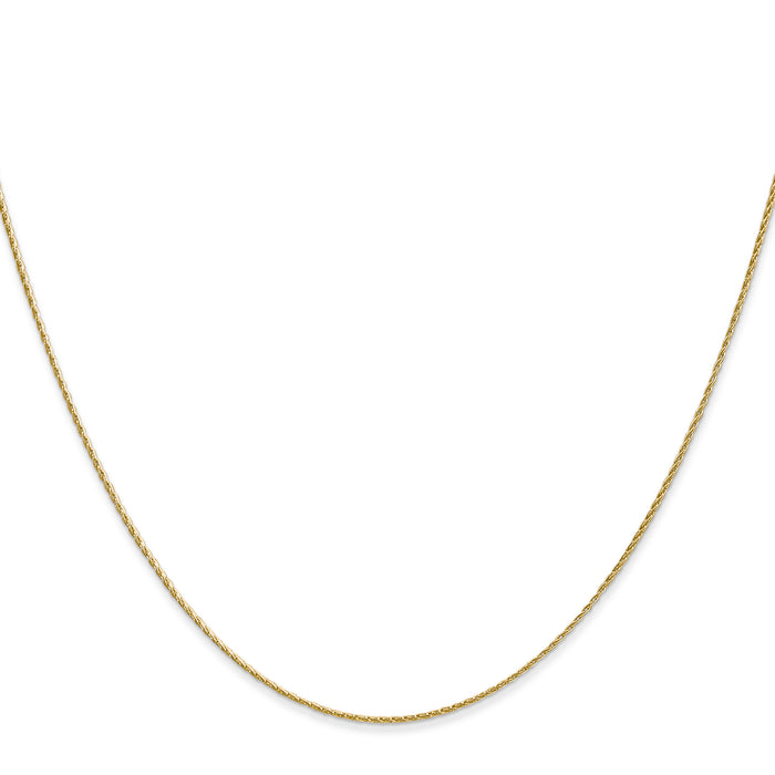 14K .7mm Round Parisian Wheat Chain-PEN312-18
