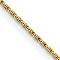 14K 1mm Round Parisian Wheat Chain-PEN313-16