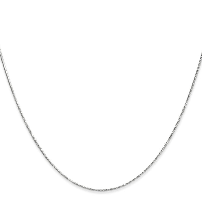 14K White Gold .7mm Round Parisian Wheat Chain-PEN314-16