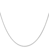 14K White Gold .7mm Round Parisian Wheat Chain-PEN314-18