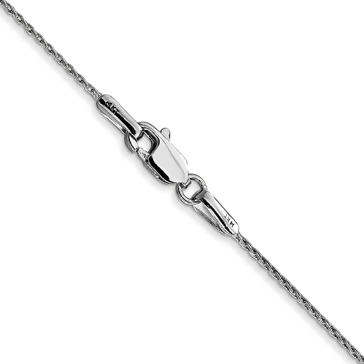 14K White Gold .7mm Round Parisian Wheat Chain-PEN314-16