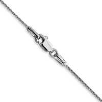 14K White Gold .7mm Round Parisian Wheat Chain-PEN314-16